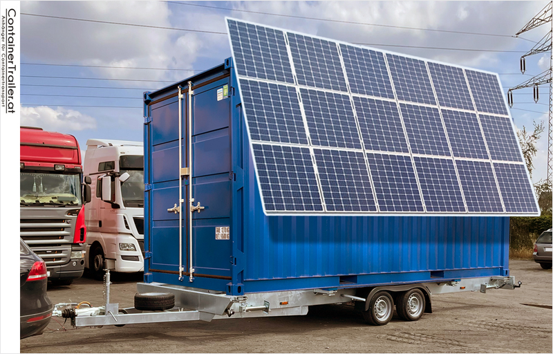 Trailer für Solar Container